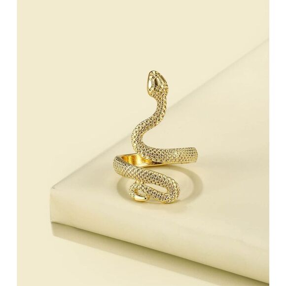 Gold Snake Ring - Picture 1 of 8